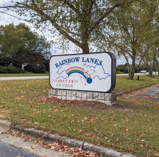 Rainbow Lanes Sign